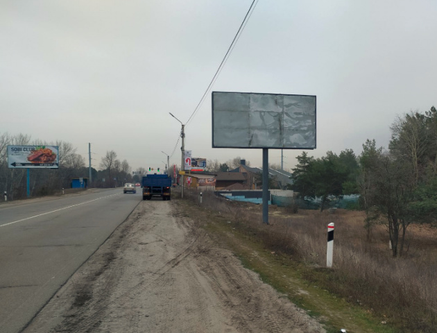 Щит 6x3,  трасса Вышгород-Лебедевка, за развилкой ГЭС, направление Лебедевка