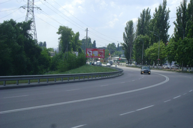 Щит 6x3,  Набережная-ул.Шолуденко (перед поворотом) в Киев
